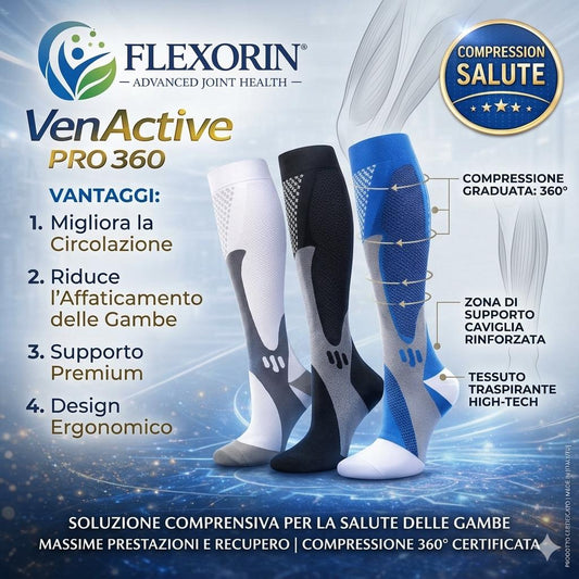 Flexorin® VenActive Pro 360 – Calze Ortopediche a Compressione